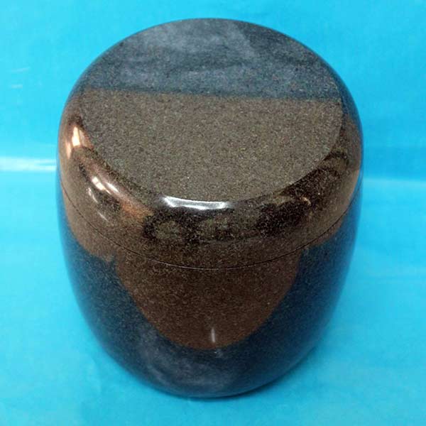 black granite cremation urn