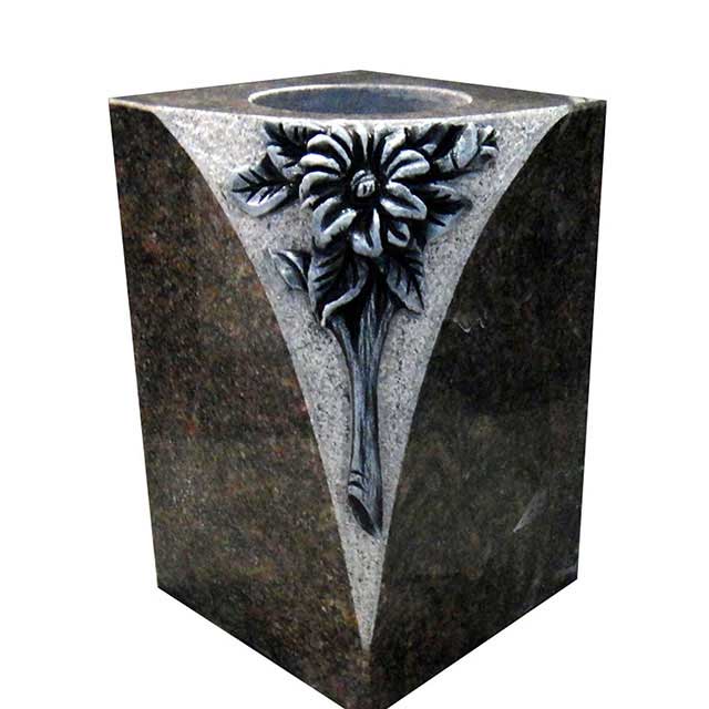 Black Cemetery Vase