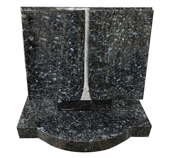 Blue Pearl Granite Open Blible Book Monument