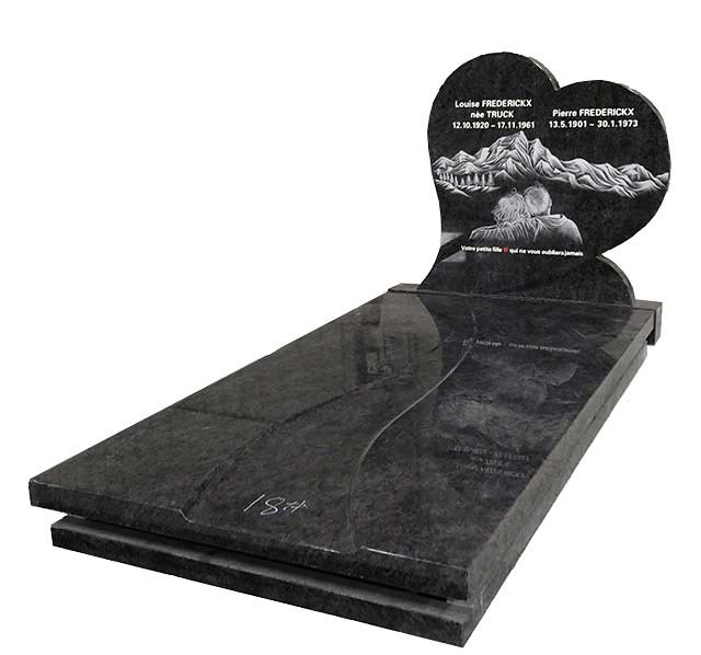 Laser Engraving South Africa Black Granite Lover Memorial Tombstone 