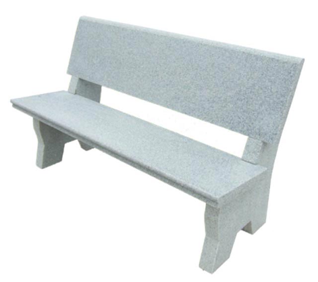 Modern Style China G603 Pale Gray Granite Garden Bench
