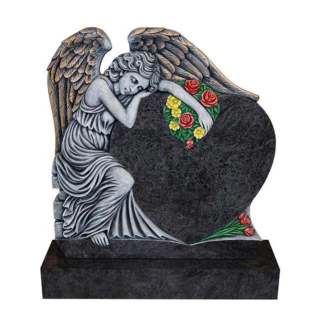 Mourning Angel Granite Memorial Stone 