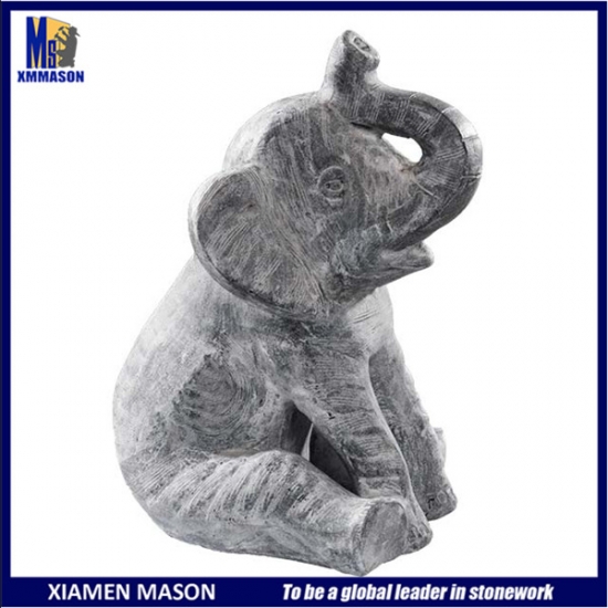 Estatua de elefante de piedra natural